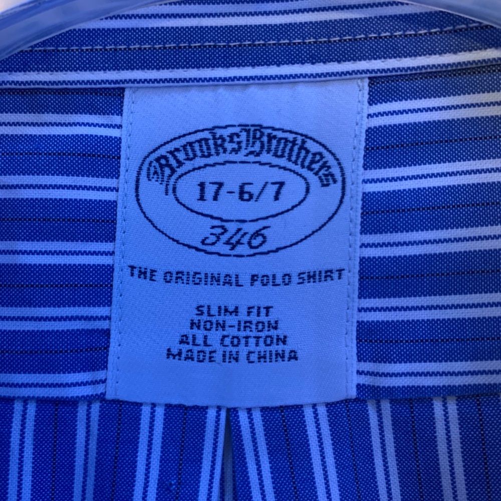 Brooks Brother’s Slim Fit Stripe Dress Shirt - Picture 3 of 6